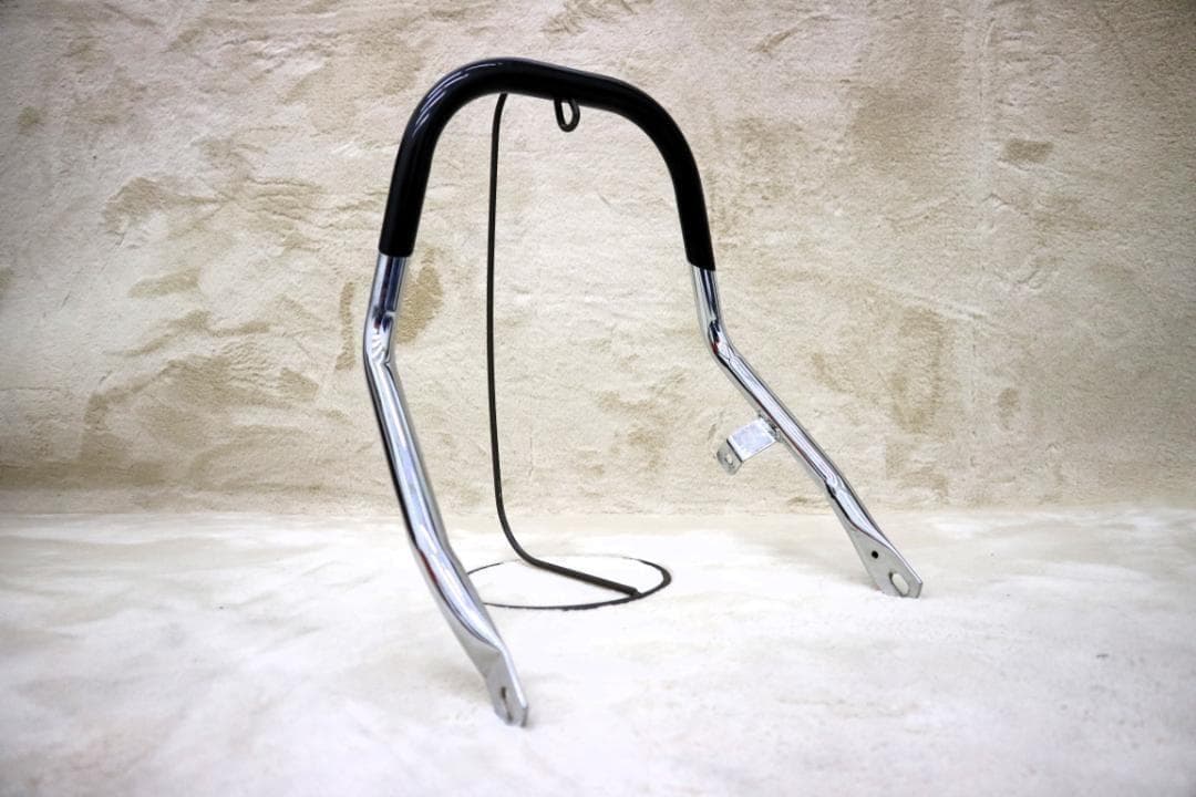 Ｚ４００ＦＸ　タンデムバー　メッキ×黒　/ブラック ゴム巻き 丸型