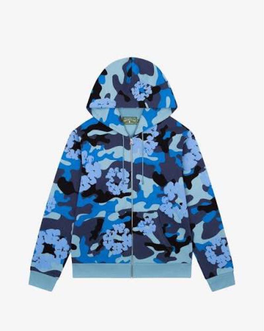 【美品】Denim Tears Blue camo Hoodieデニムティアーズ