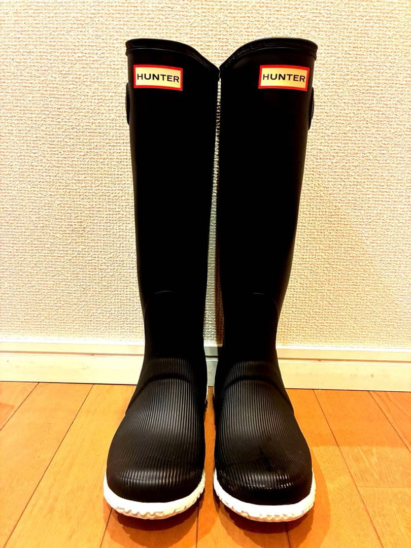 HUNTER ブラックレインブーツEU37新品