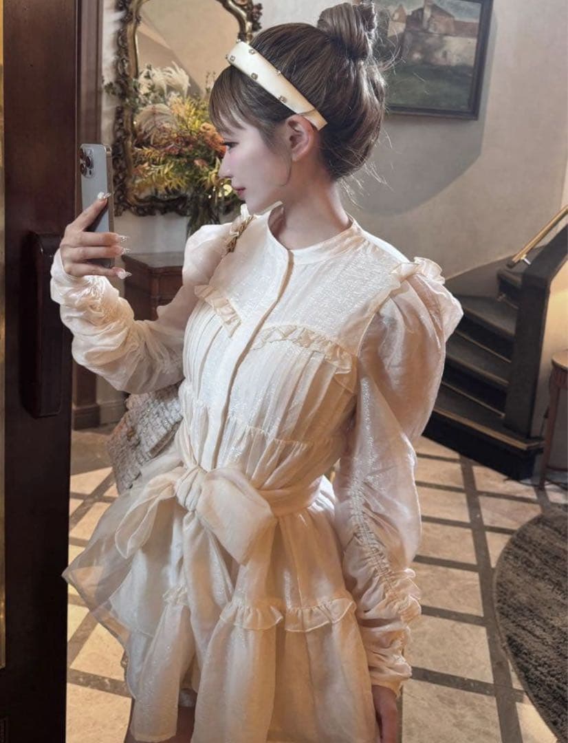 Treat ÜrselfSheer ribbon frill one-piece