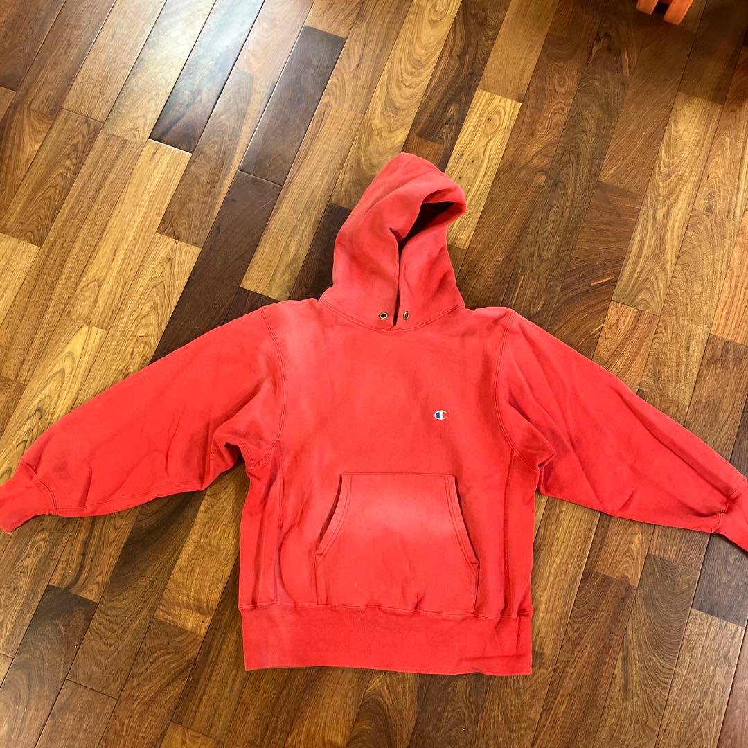 ロ*物様 80sトリコタグChampionチャンピオンレッドリバースウィーブ