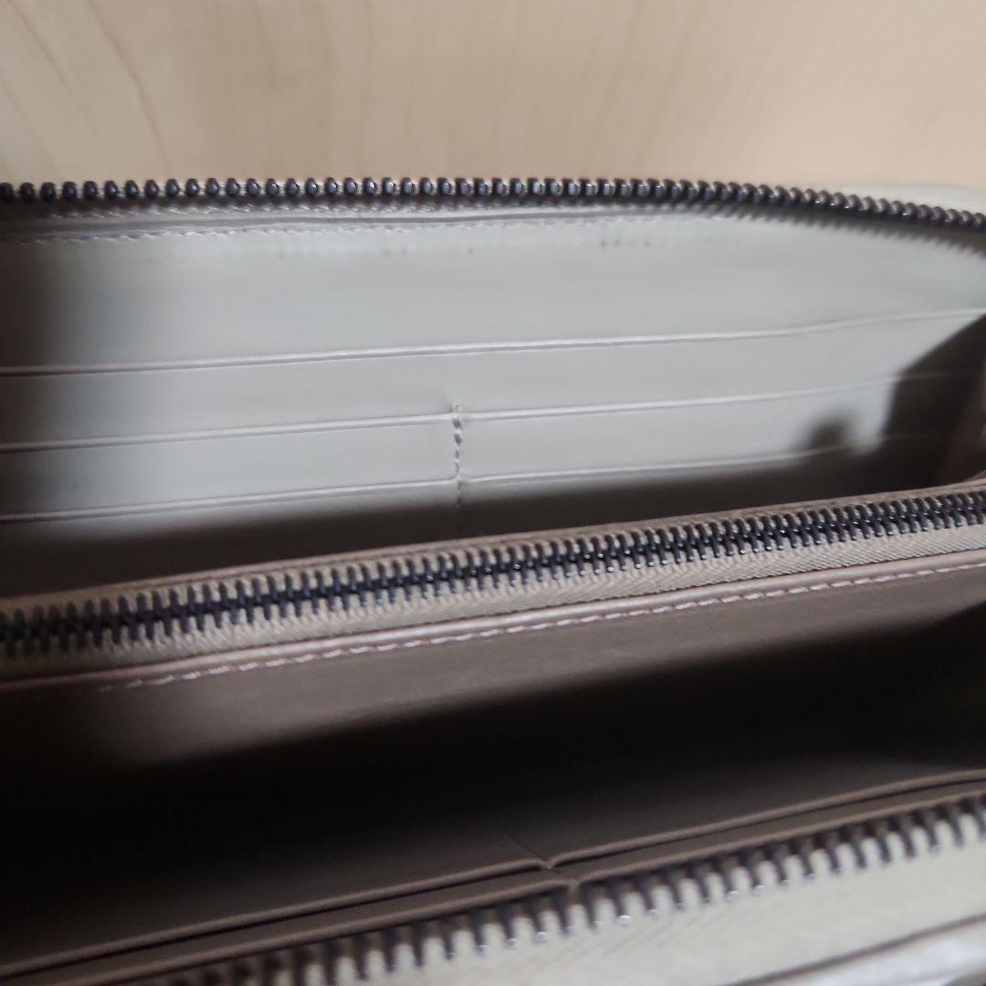 BOTTEGA VENETA 長財布 ラウンドファスナー グレー