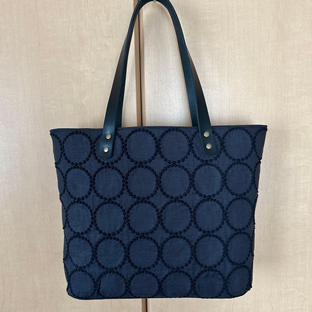 ハンドメイド　トートバッグ　A4サイズ　ミナペルホネン　タンバリン
