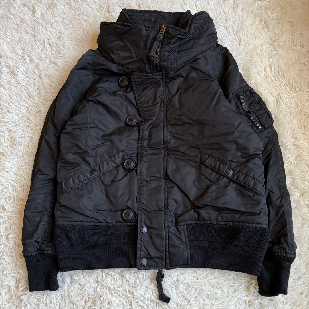 希少 g.o.a ゴア ミリタリー ボンバージャケット 中綿入り 2 黒 廃盤