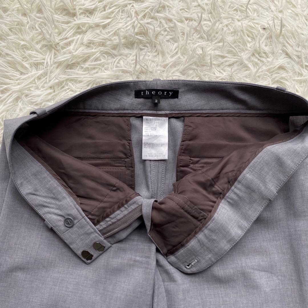 theory ノーカラージャケット パンツスーツ セットアップ グレー M