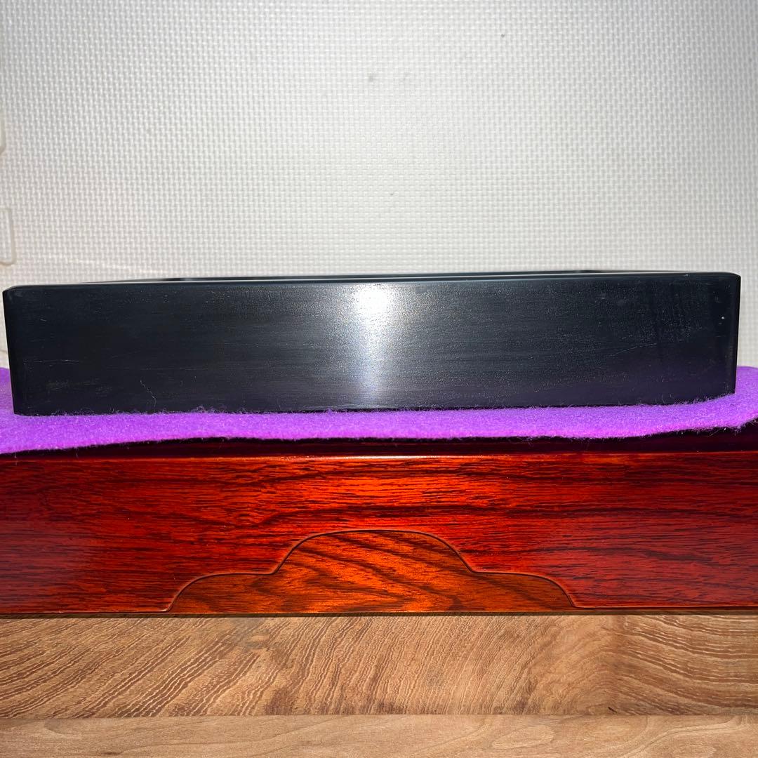 ⭕️雨畑硯　超大型長方硯　玄林雨畑　甲州銘石　硯界最高5kg近く