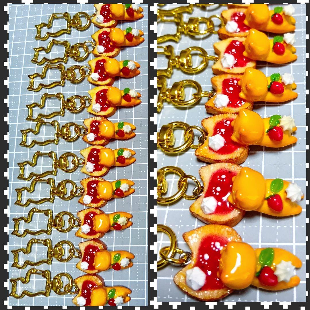 M様オーダー★　蓄光　桜　レジンチャーム　ミニチュア　猫ぱん　猫カフェ　軽量粘土