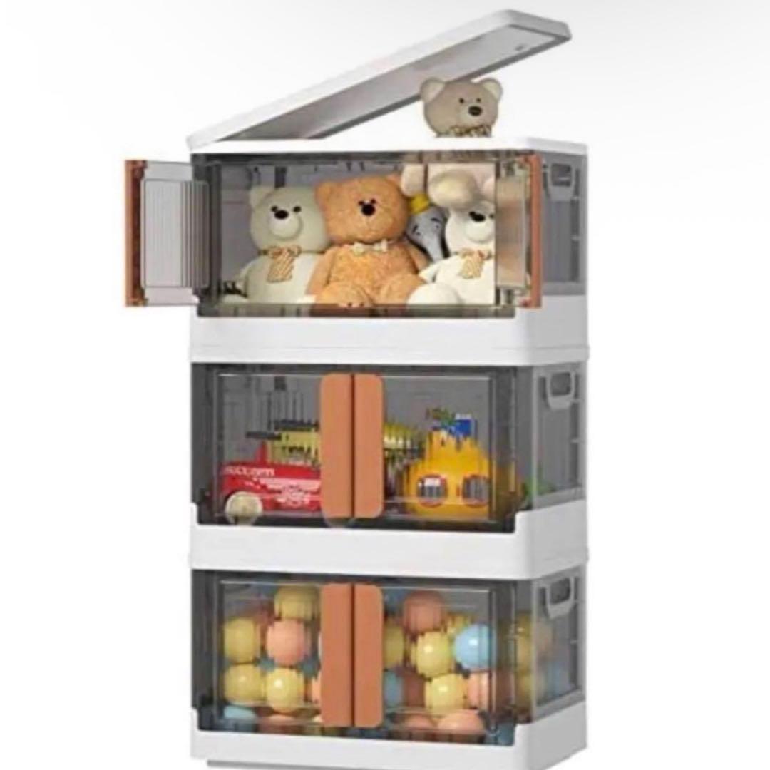 収納ボックス　折りたたみ式ボックス　32L×3 個　折りたたみコンテナ