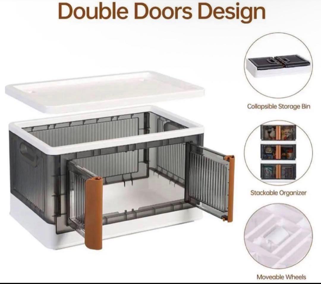 収納ボックス　折りたたみ式ボックス　32L×3 個　折りたたみコンテナ