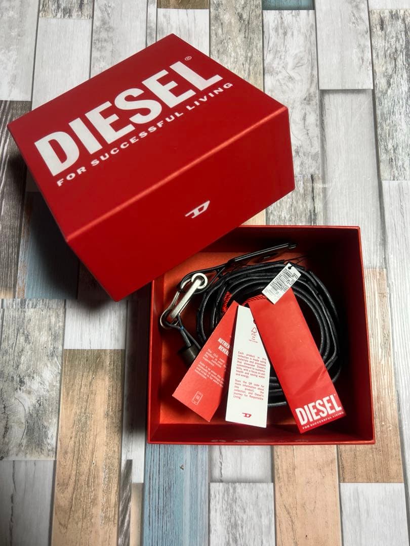 極限定 DIESEL ベルト スタッズ レザー 牛革 希少 黒 銀 新品未使用