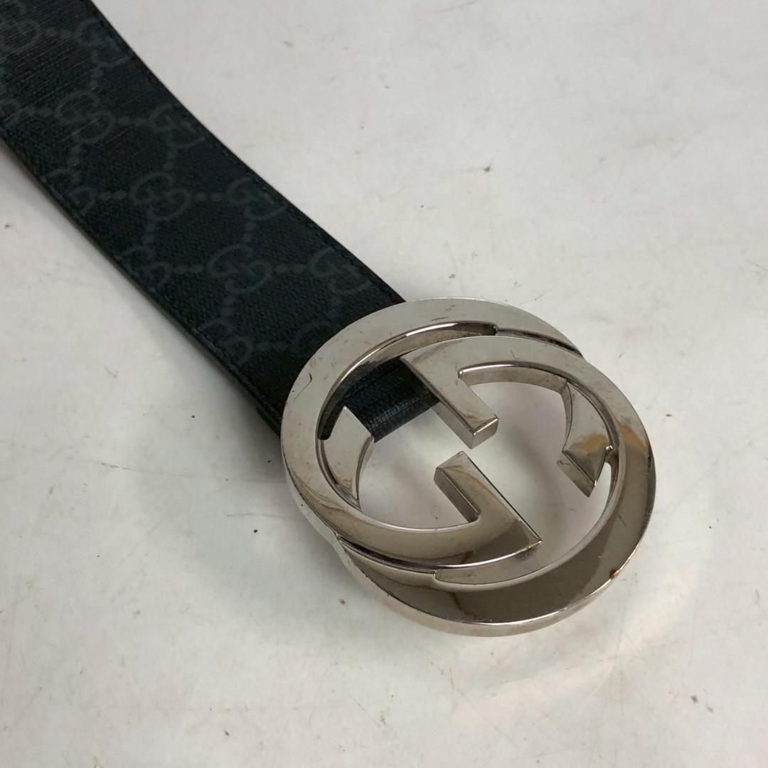 GUCCI グッチ インターロッキングG ベルト 小物 ブラック メンズ