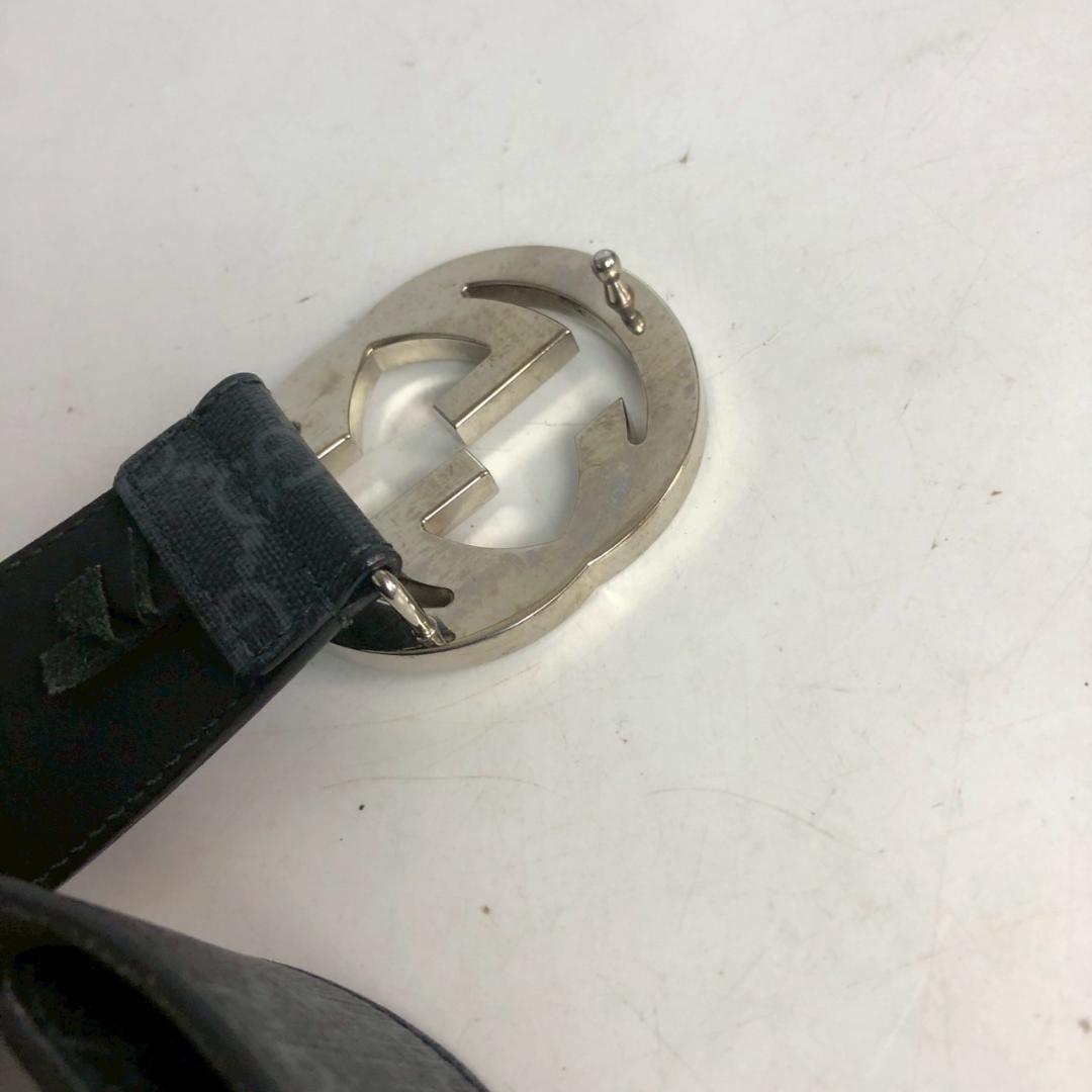 GUCCI グッチ インターロッキングG ベルト 小物 ブラック メンズ