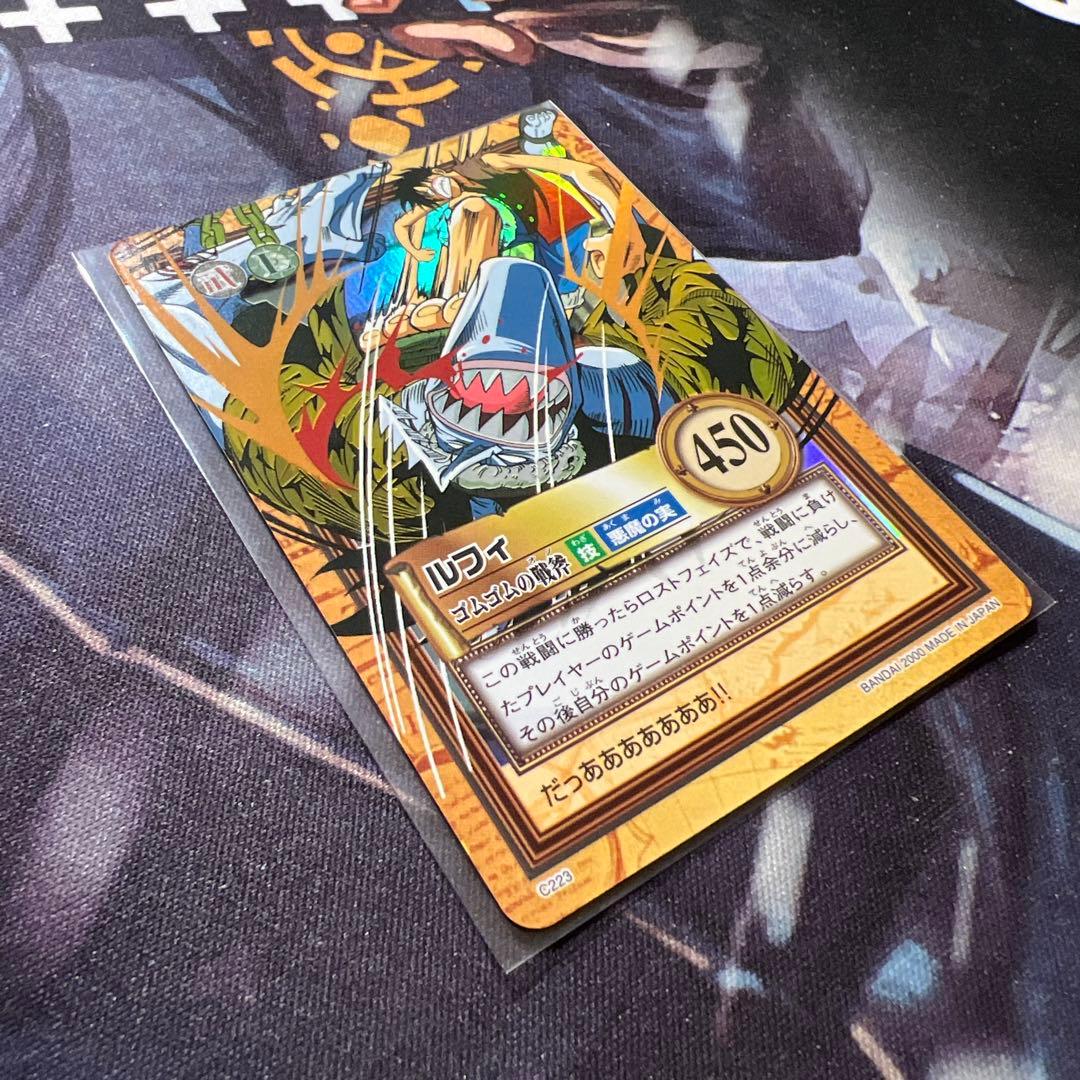 初期 ワンピースカードダス ハイパーバトル ルフィ C223 ゴムゴムの戦斧