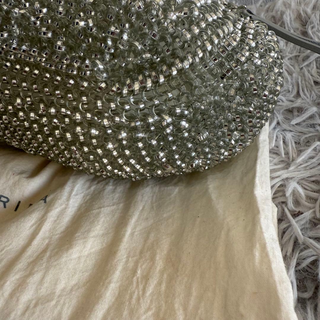 美品 ANTEPRIMA ミニボストンバッグ ワイヤー 袋付 シルバー