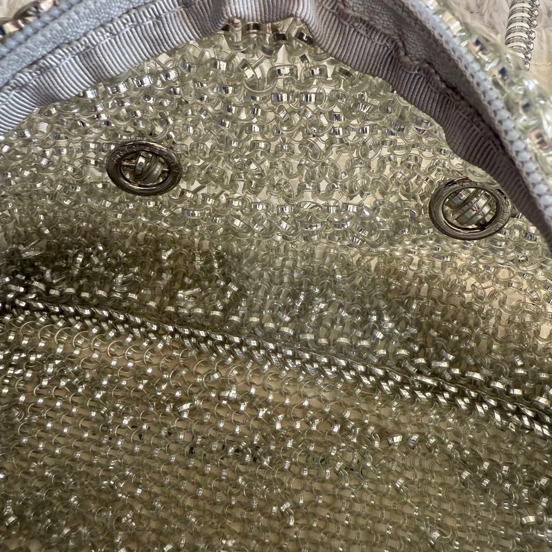 美品 ANTEPRIMA ミニボストンバッグ ワイヤー 袋付 シルバー