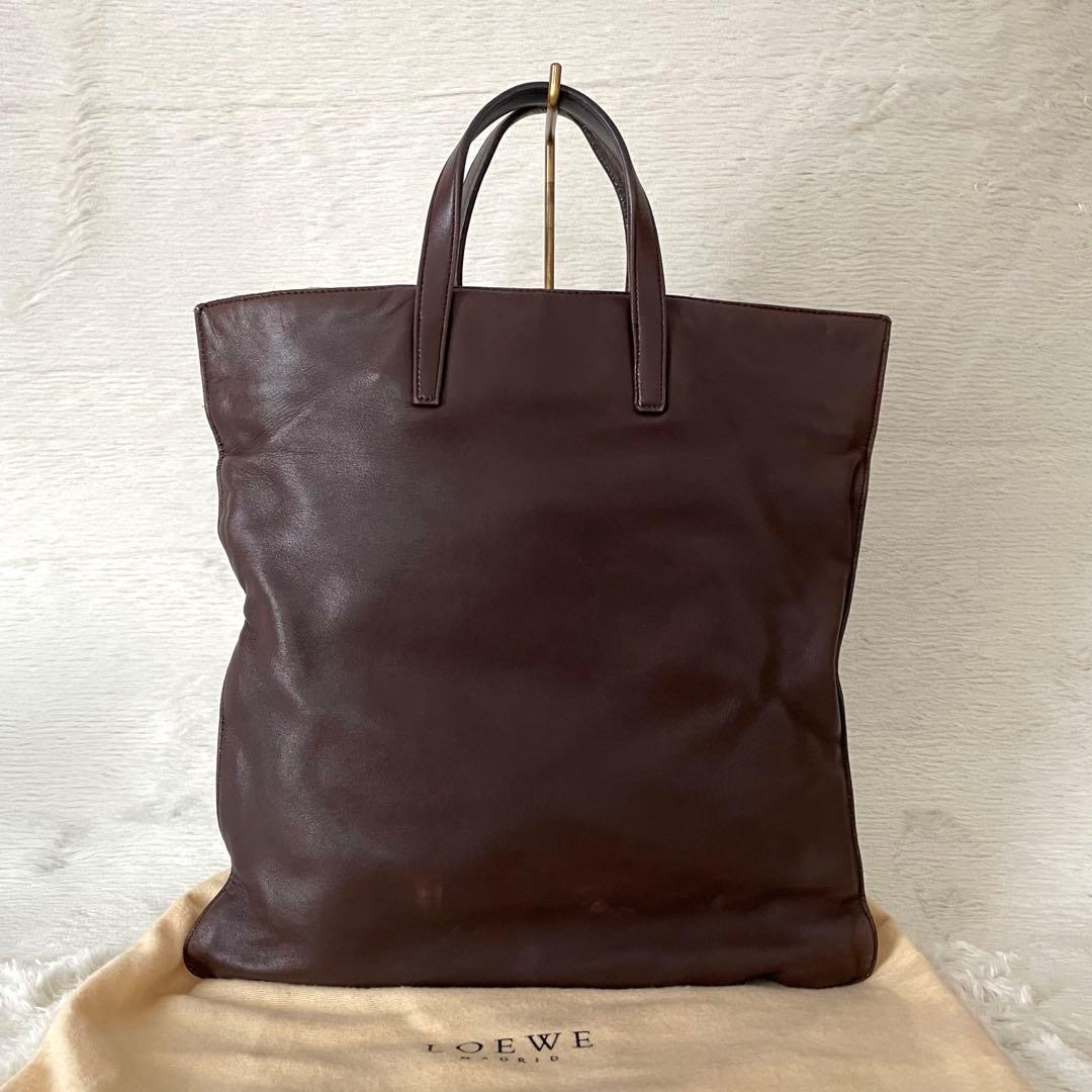 ヴィンテージ⭐️LOEWE ロエベ トートバック ナッパレザー ブラウン