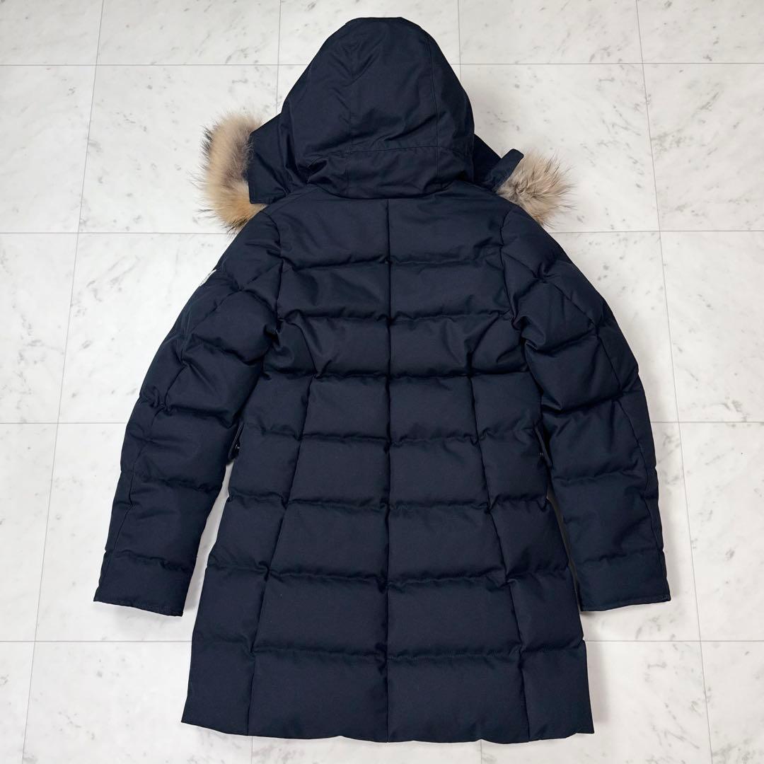 ピレネックス グルノーブル ファー ダウンコート ディープインク サイズ38