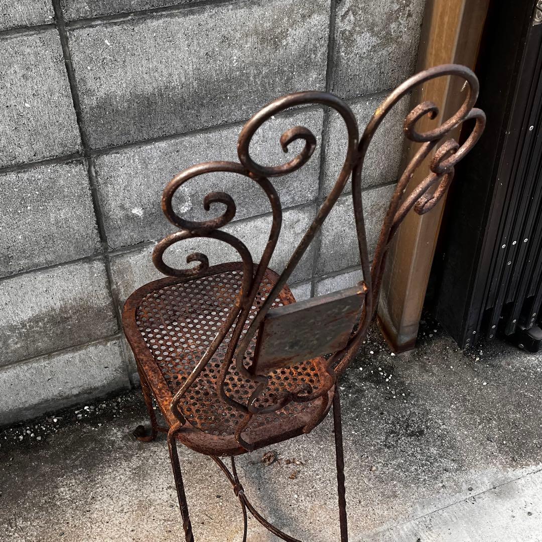 フランスアンティーク，アイアンチェアー