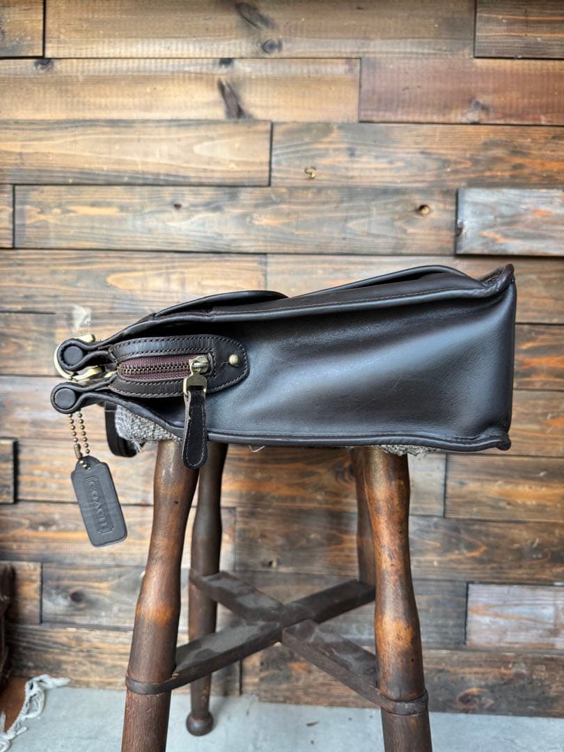 【美品　ストラップ付き】OLD COACH BUSINESS BAG