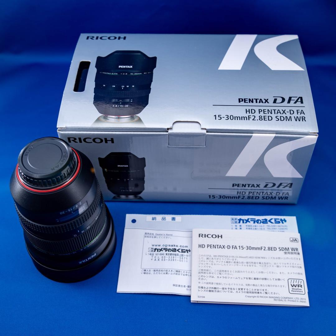 HD PENTAX-D FA 15-30mm F2.8 ED SDM WR 美品