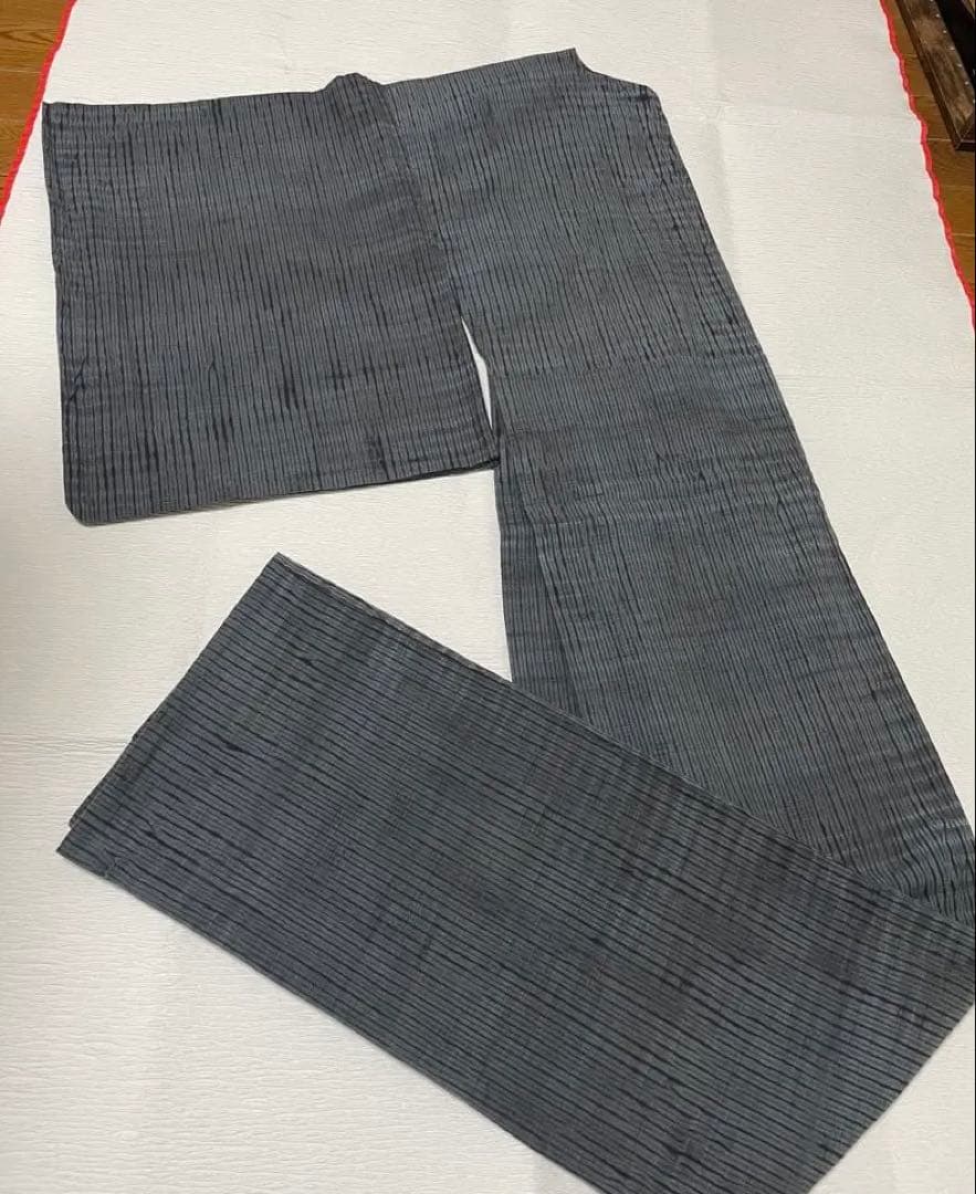 片貝絞り　紺仁　お仕立て品　木綿着物　片貝木綿　抱き幅狭め