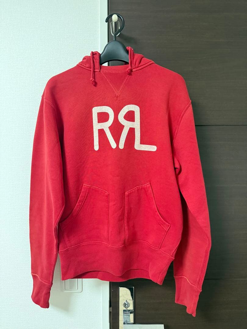 RRL ロゴパーカー/S/コットン/RED