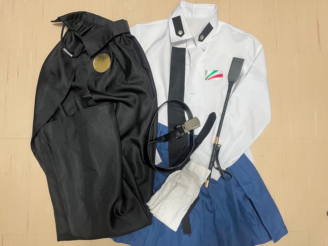 ガルパン アンチョビ制服コスプレ衣装 ウィッグ付き