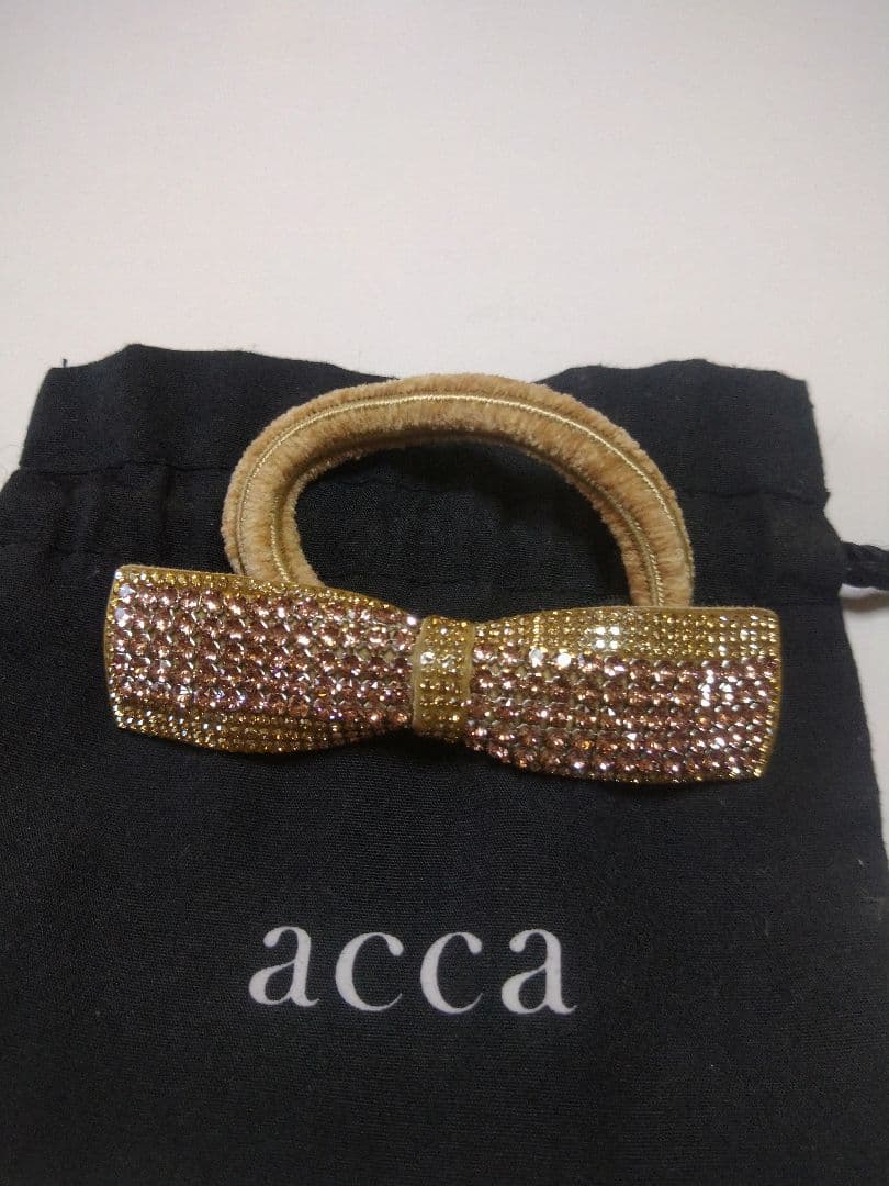 acca ビジューリボンヘアゴム