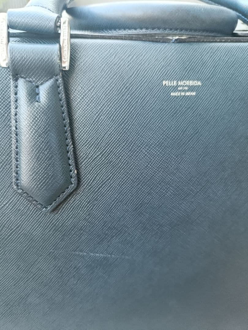 ペッレモルビダ　ブリーフバック　2室タイプ　ネイビー