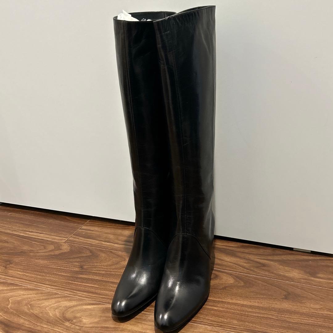 BRUNOMAGLI ブルーノマリ ロングブーツ36 ブラック イタリア製