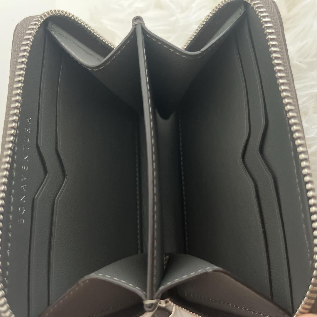 新品同様✨ボナベンチュラ スモール ラウンドジップ ウォレット [グレー ]