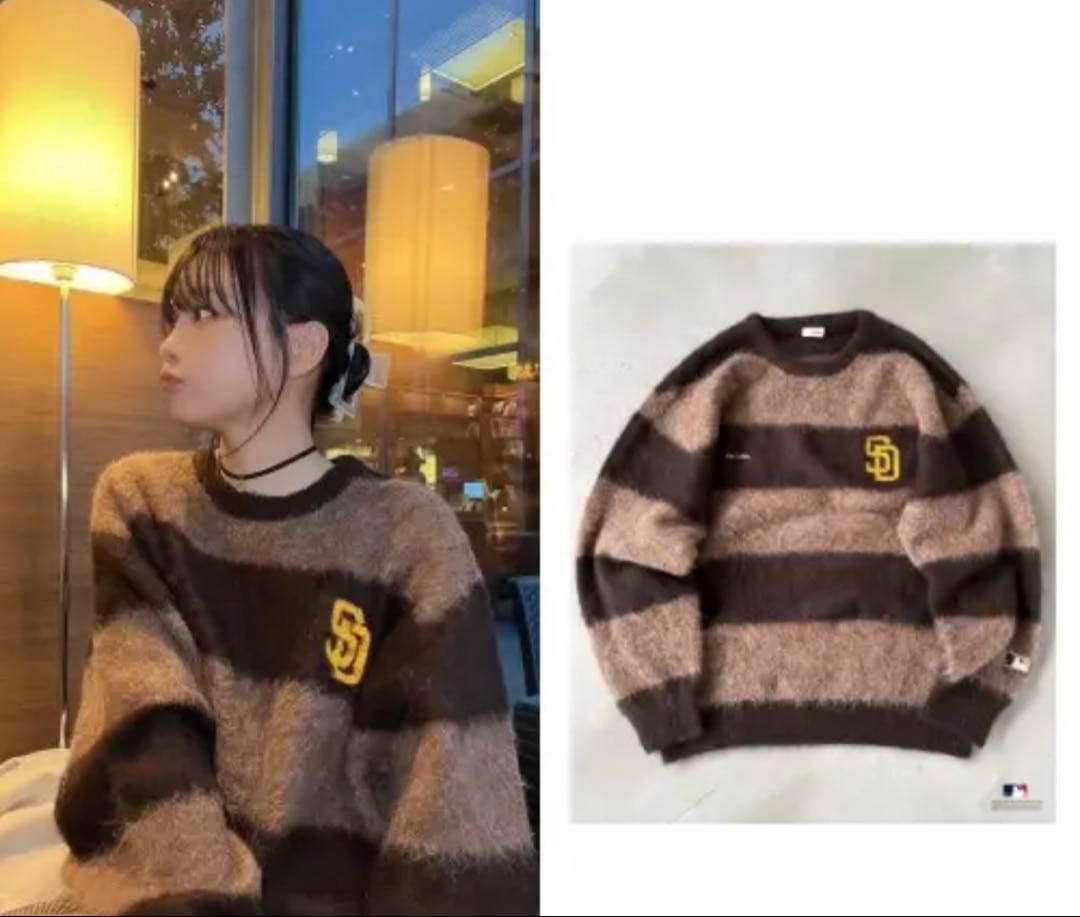 【✨専用✨】MAC T様　perush モヘアタッチボーダーニット MLB 美品