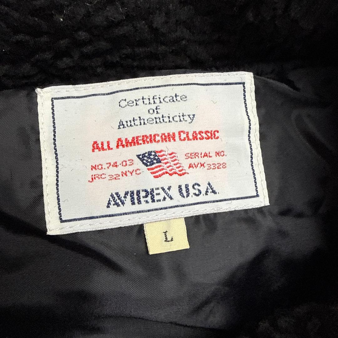 アヴィレックス　中綿ジャケット　ブラック　Lサイズ　美品