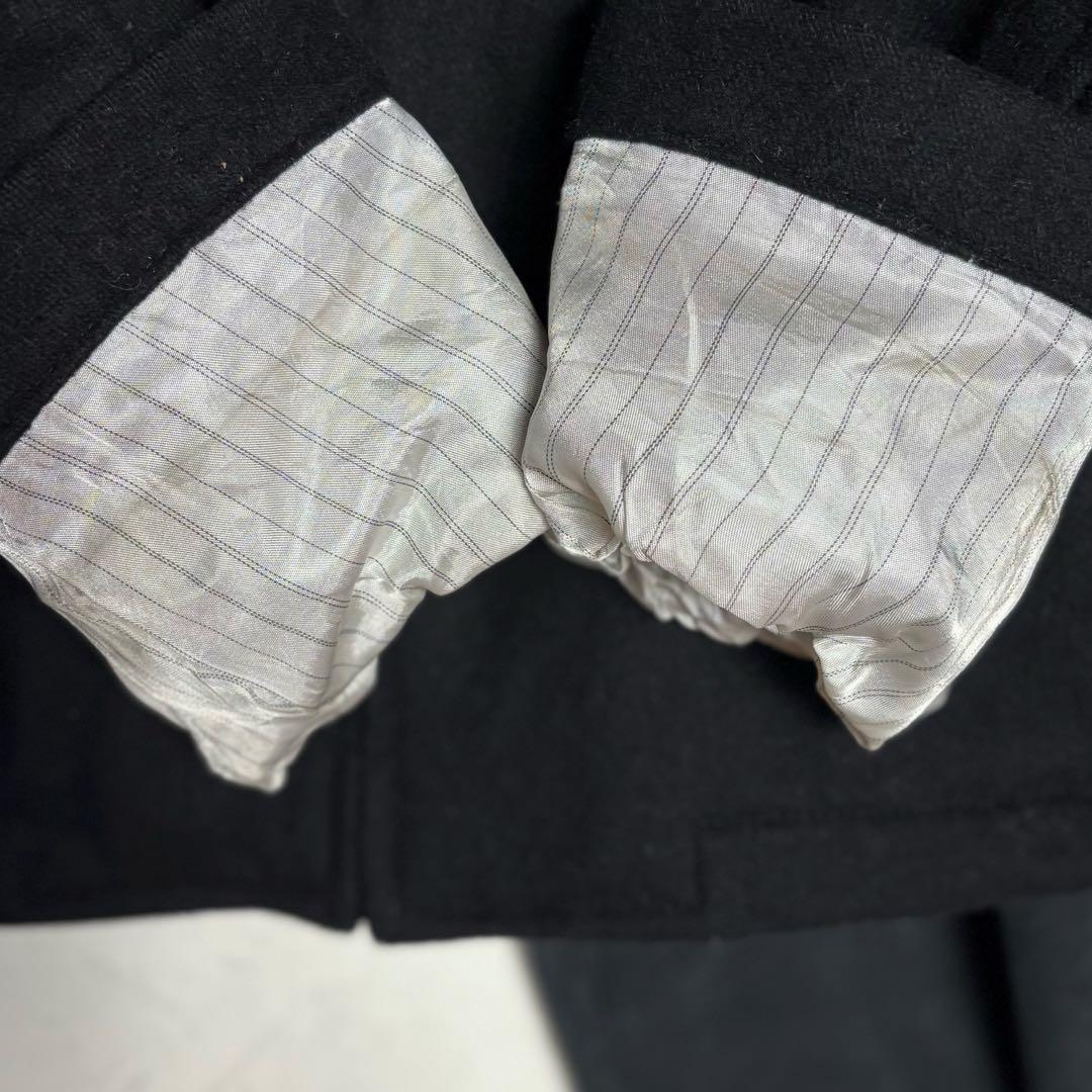 00sUSA古着バナナリパブリック ウールジャケット 黒 M ジップ短丈ブルゾン