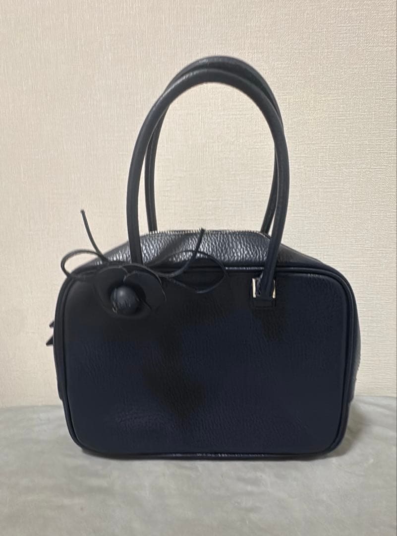 Rene ルネ 定番ハンドバッグ　ネイビー　ウォレット付き