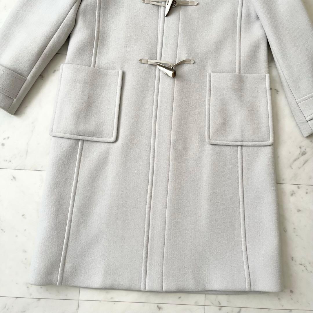 美品♪シップス　カシミヤ混　ブルーフォックス　ファーダッフルコート　ロング　S