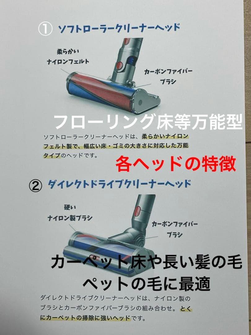 ダイソン⑫V10SV12 新品パイプ ２タイプヘッドから選択 パーツフルセット