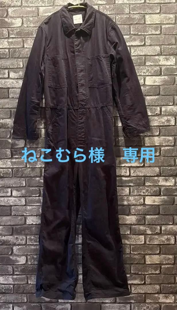 TOUJOURS オーバーオール　コットン　ネイビー（濃紺）