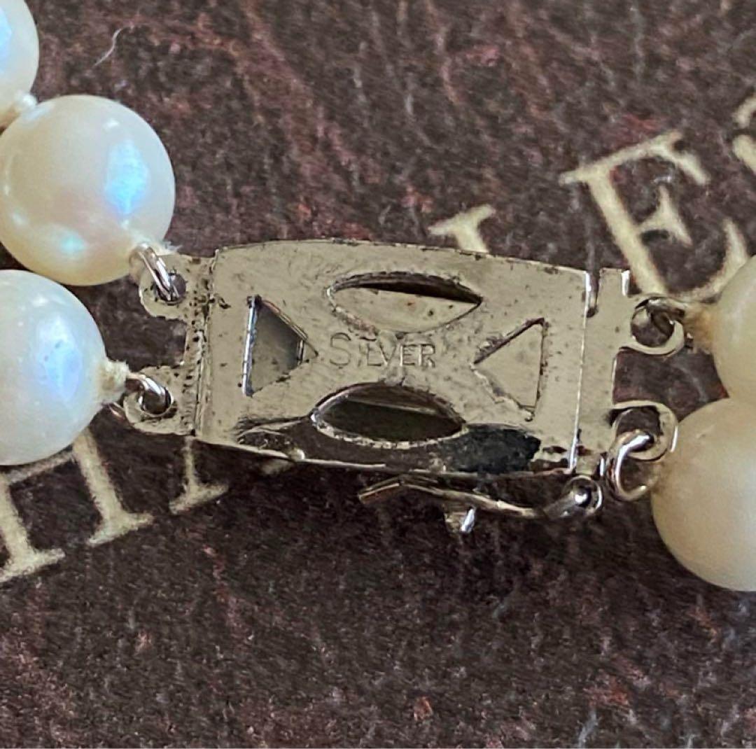 SILVER あこや真珠　パール　2連ネックレス チャーム　結婚式　入学式