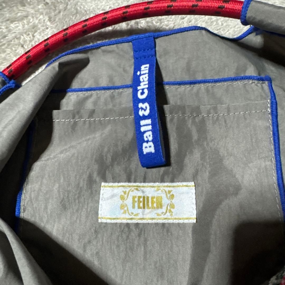 【えね】ボールアンドチェーン　フェイラー　エコバッグ　グレー　Mサイズ