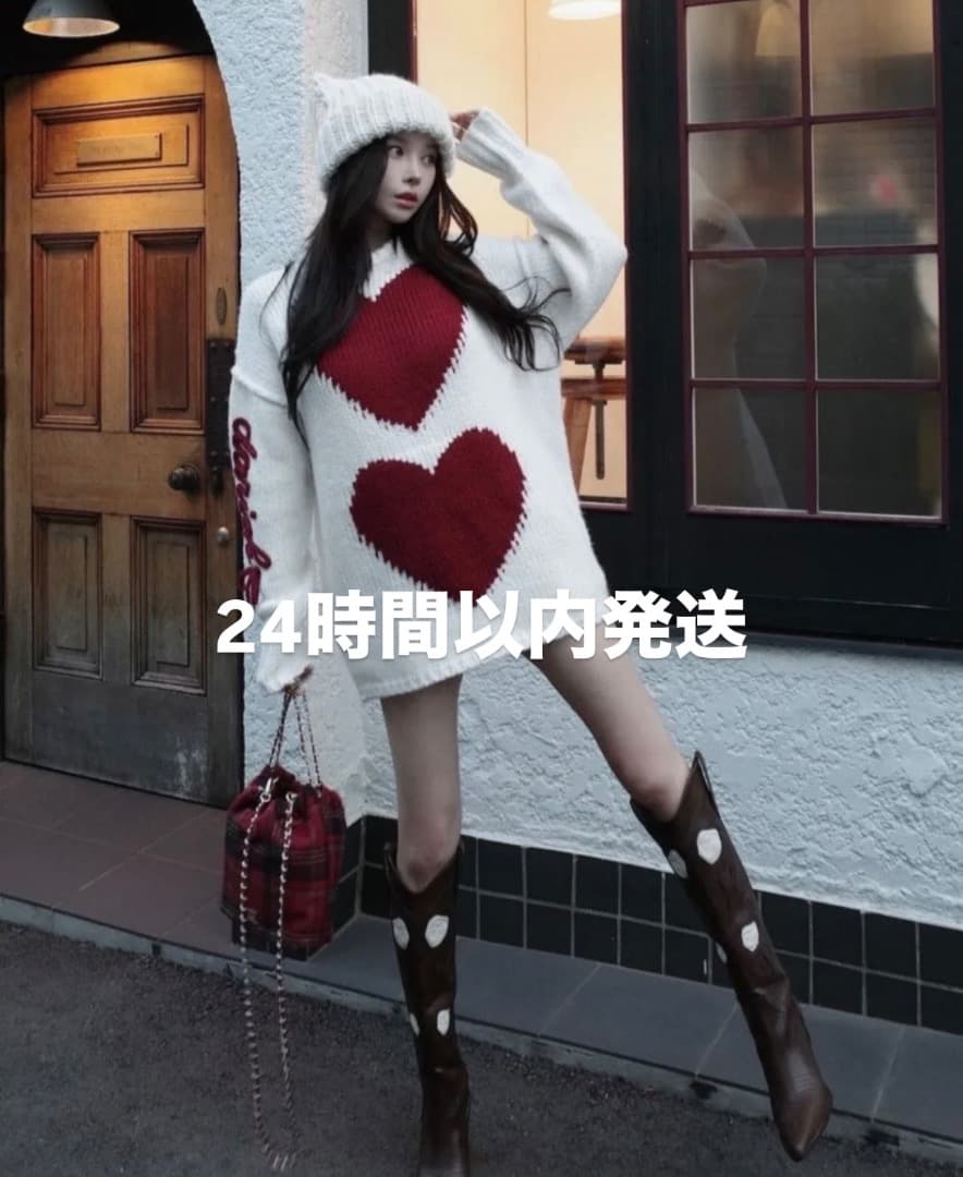 ハートロゴローゲージニットチュニック　ダーリッチ　Darich　未開封