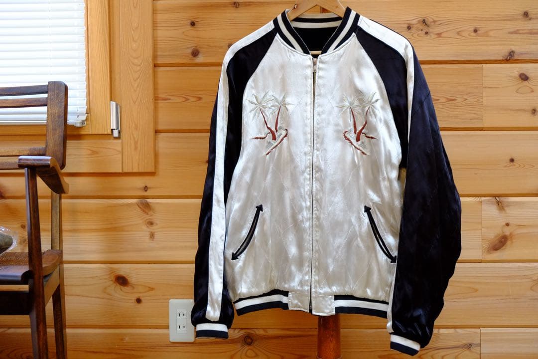 値下げ BGCO 別珍 スカジャン スーベニア Hawaii ハワイ 濃紫 L