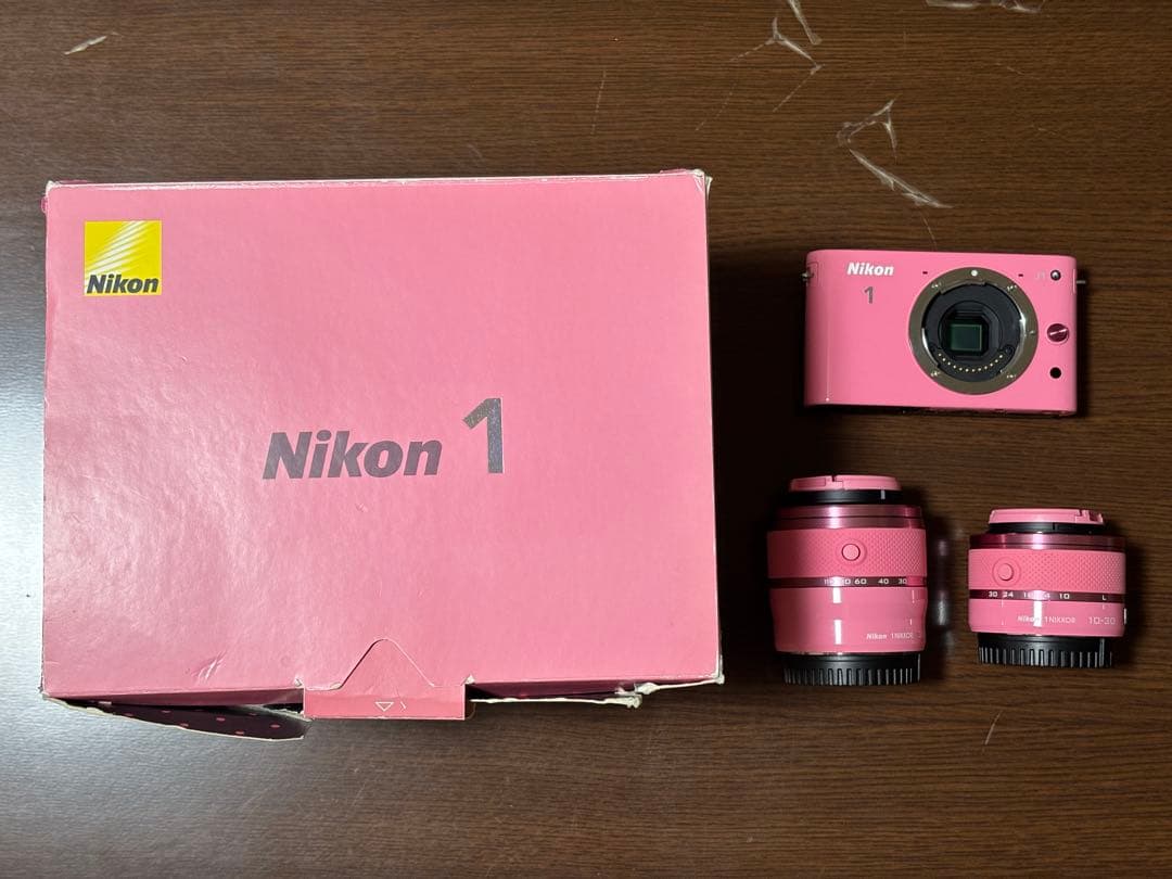 Nikon 1 J1 ダブルズーム ピンクスペシャルキット レンズ2本絞り故障