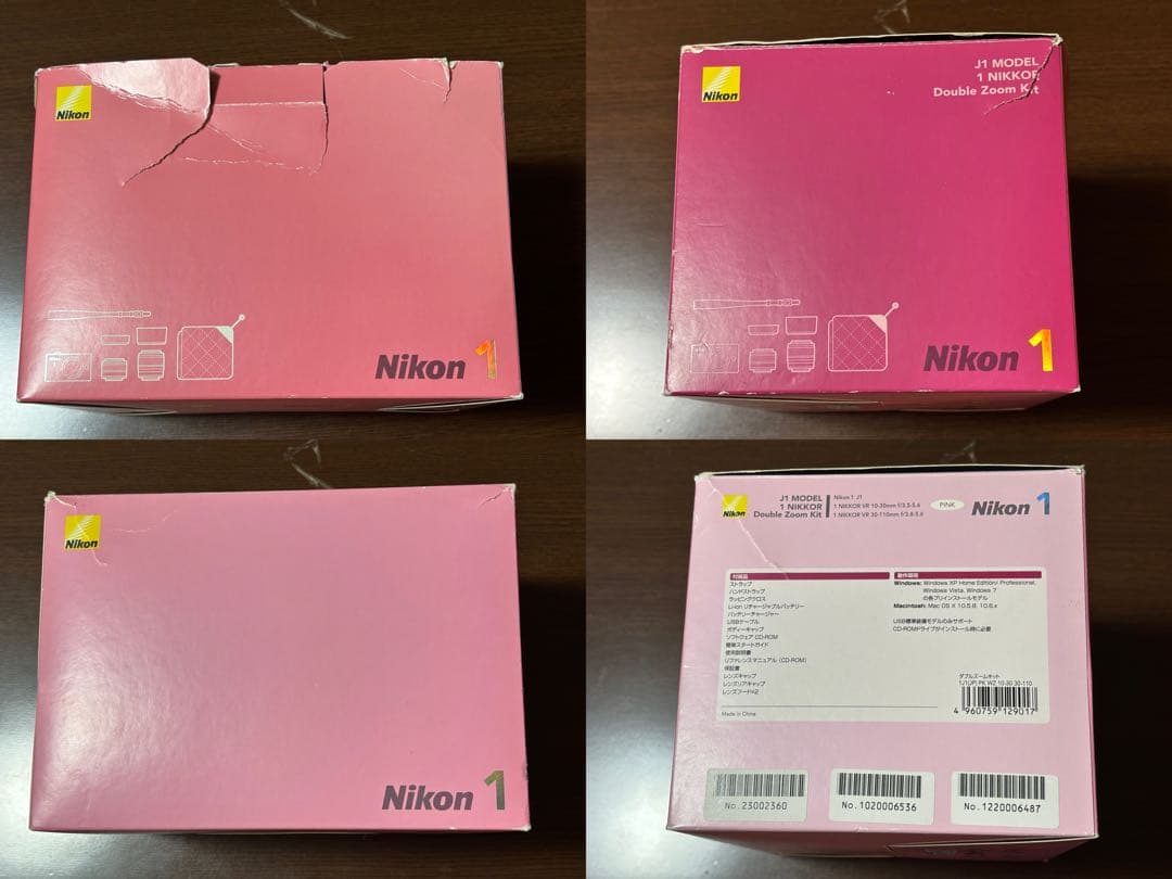 Nikon 1 J1 ダブルズーム ピンクスペシャルキット レンズ2本絞り故障