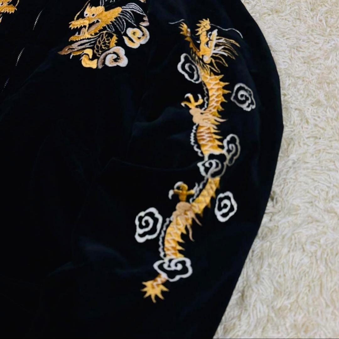 極稀少　東洋テーラー　別珍　スカジャン　沖縄MAP×EAGLE 襟付き