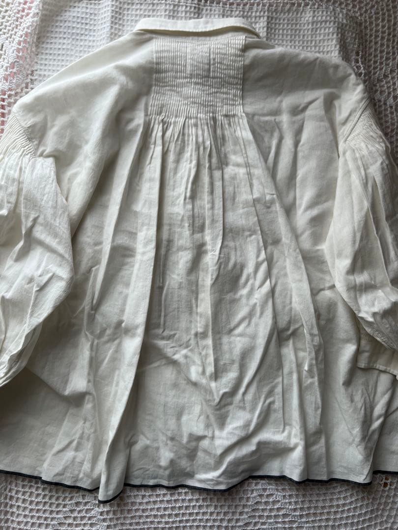 新品maison de soil ミニピンタック シャツ ブラウス ホワイト