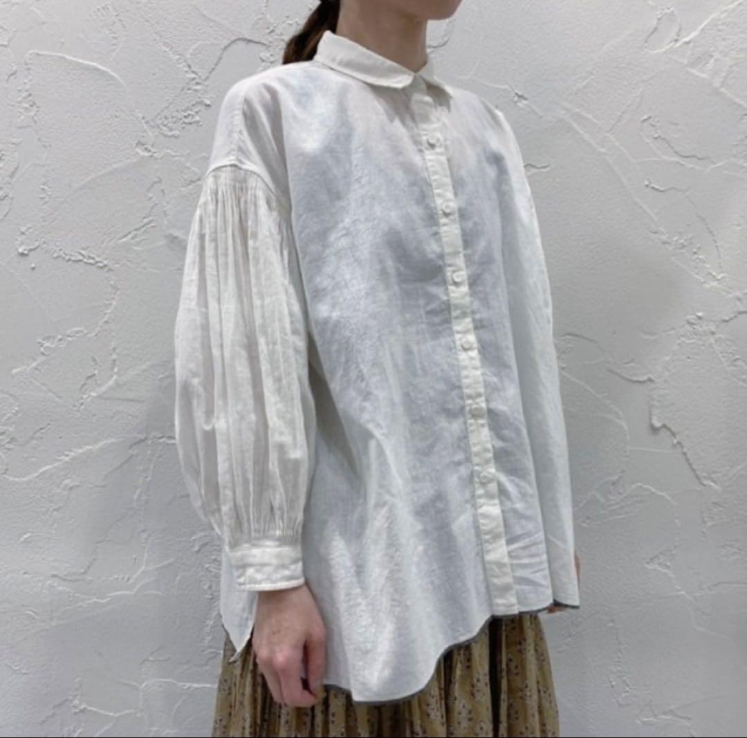 新品maison de soil ミニピンタック シャツ ブラウス ホワイト