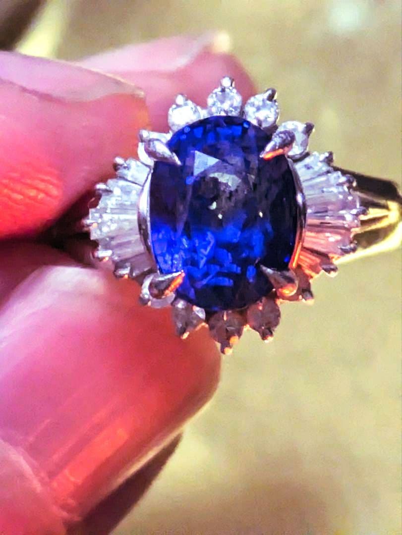 ミ*ン様 PT900　サファイア3.45㌌