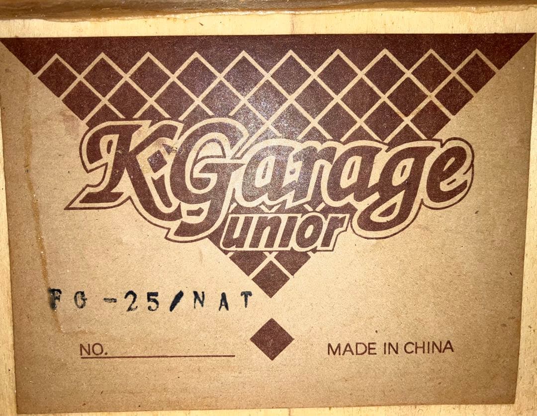 【売約品】アコースティックギター K•Garage FG-25/NAT