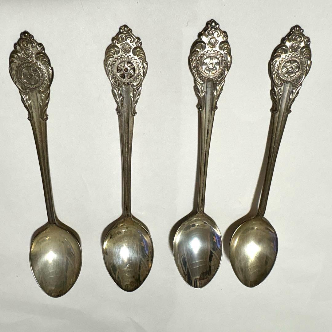 WAKO製　ロータリークラブ記念　銀製スプーン4本 SILVER950